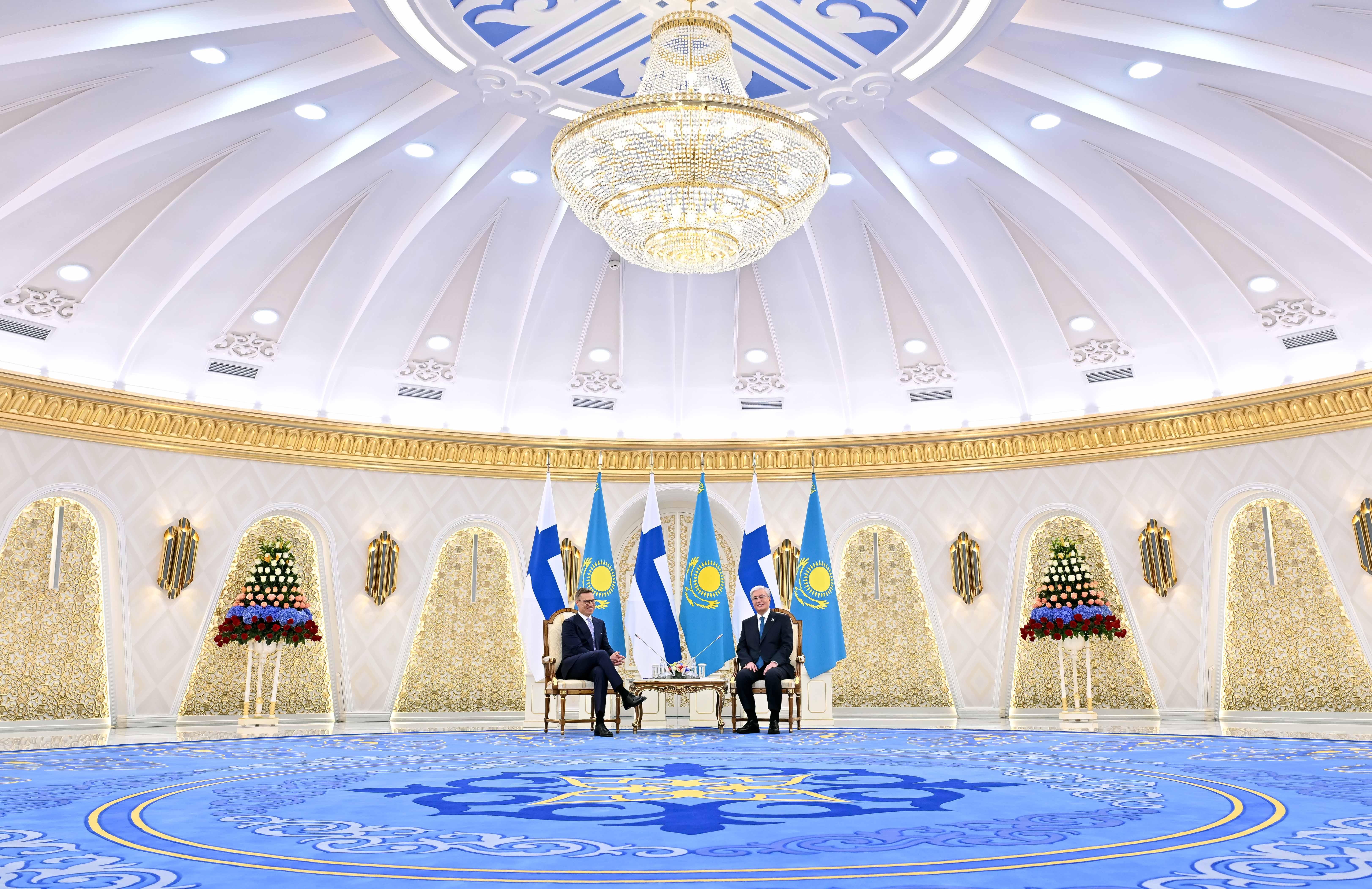 Касым-Жомарт Токаев провёл переговоры с Президентом Финляндии Александром Стуббом